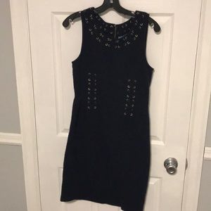 Anthropologie Leifnotes Navy blue dress